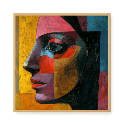 Geometric Portrait Canvas Wall Art