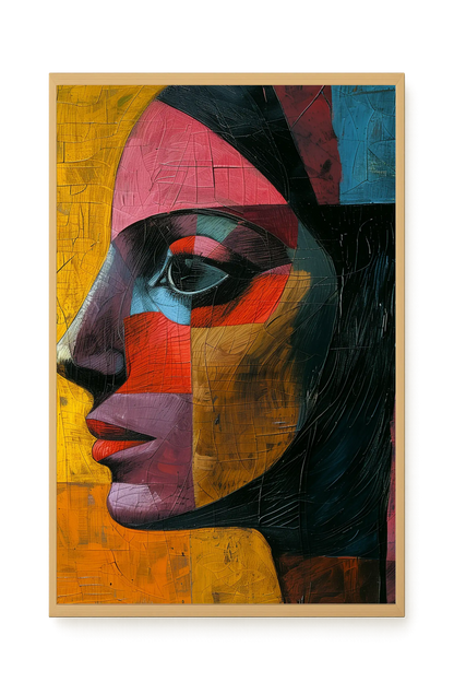 Geometric Portrait Canvas Wall Art