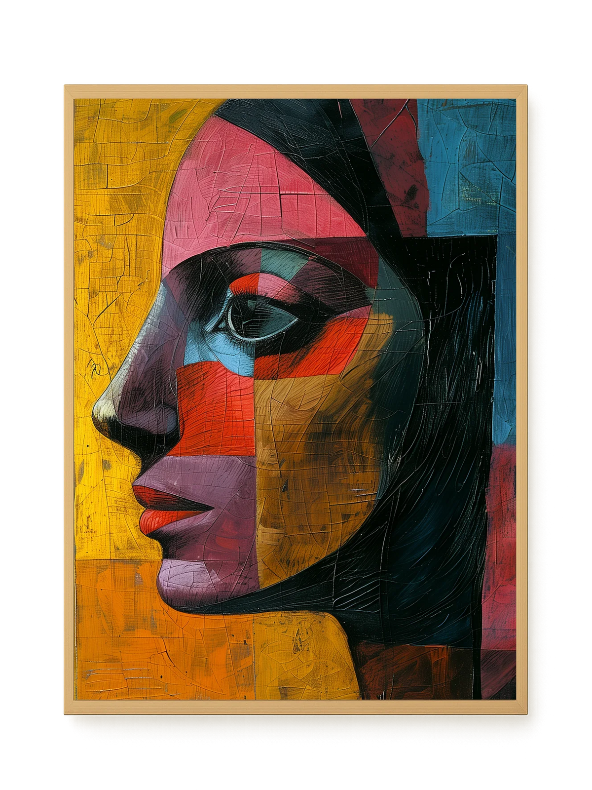 Geometric Portrait Canvas Wall Art
