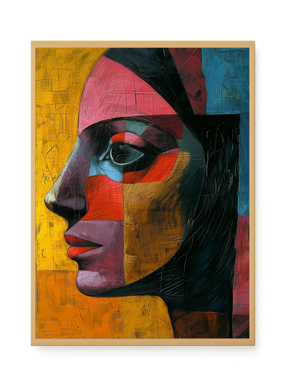 Geometric Portrait Canvas Wall Art