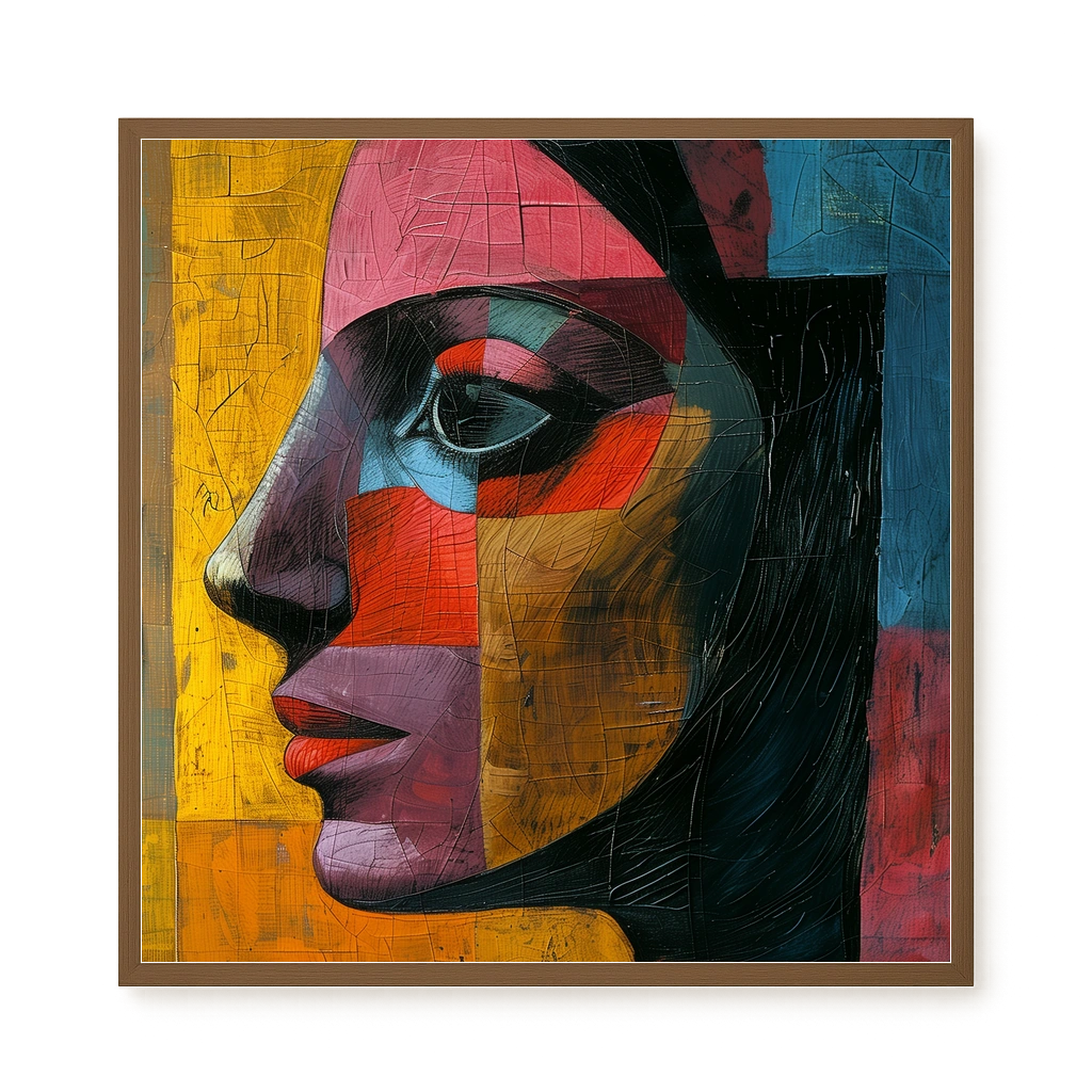 Geometric Portrait Canvas Wall Art