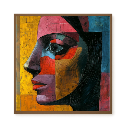 Geometric Portrait Canvas Wall Art