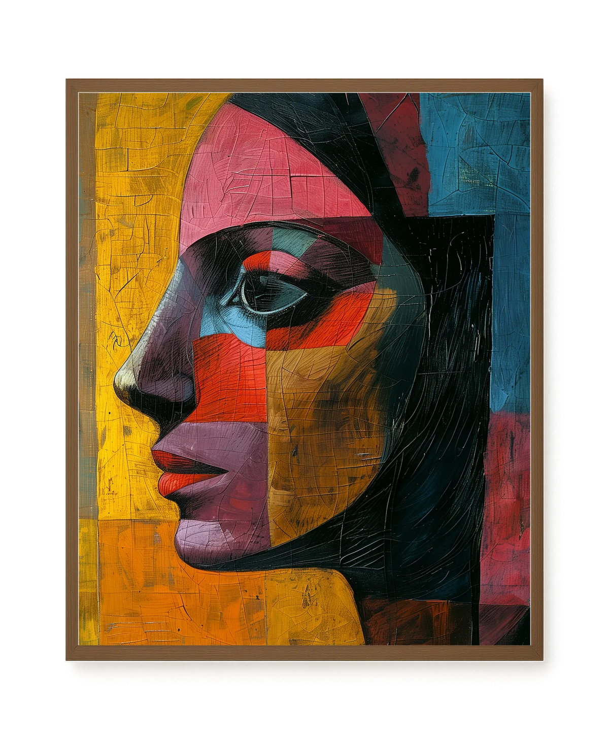 Geometric Portrait Canvas Wall Art