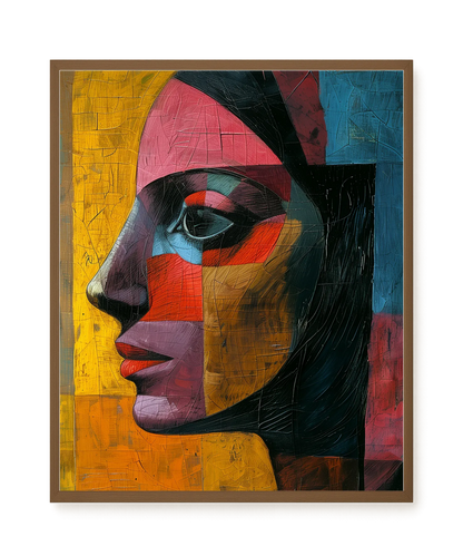 Geometric Portrait Canvas Wall Art