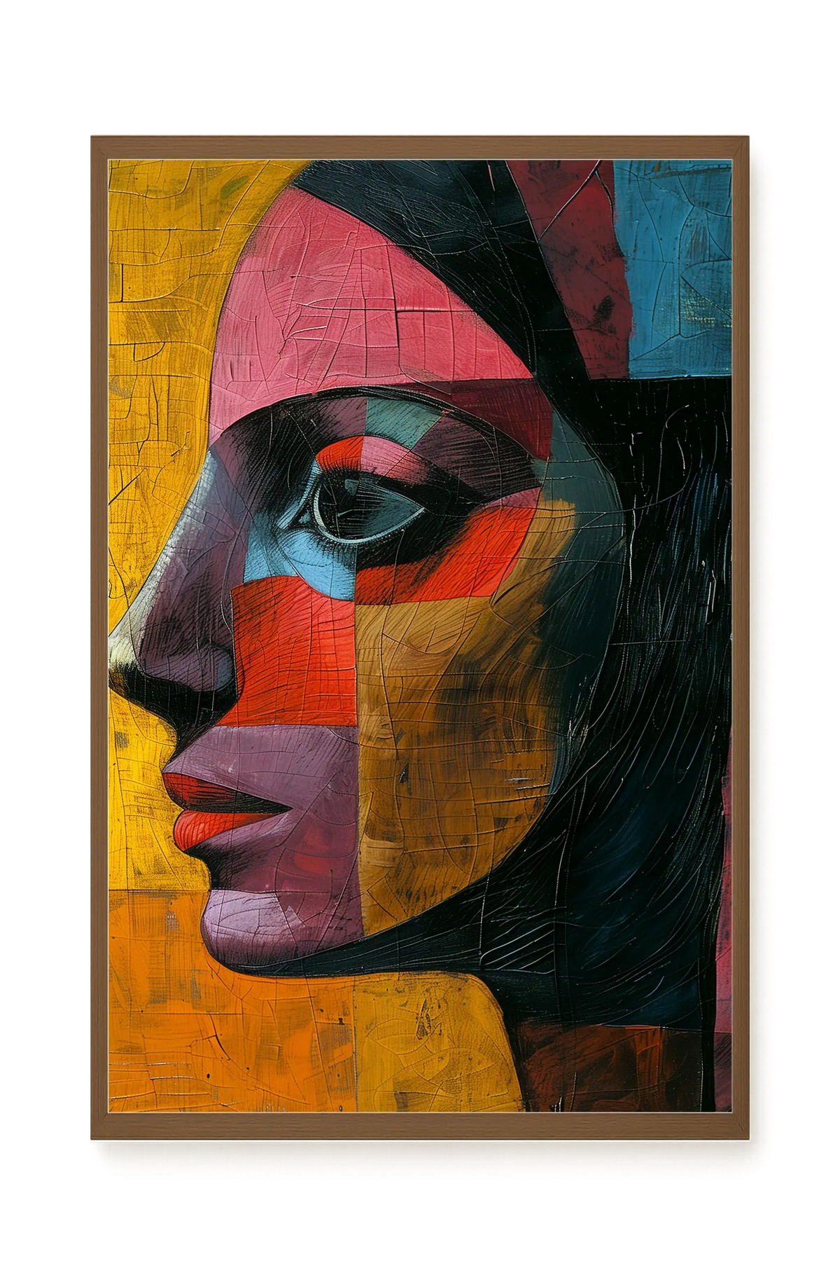 Geometric Portrait Canvas Wall Art