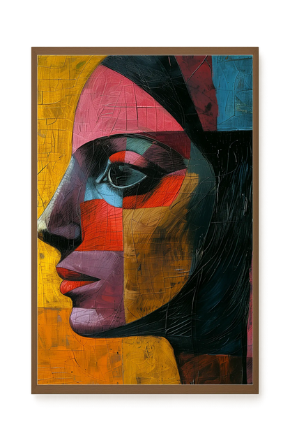 Geometric Portrait Canvas Wall Art