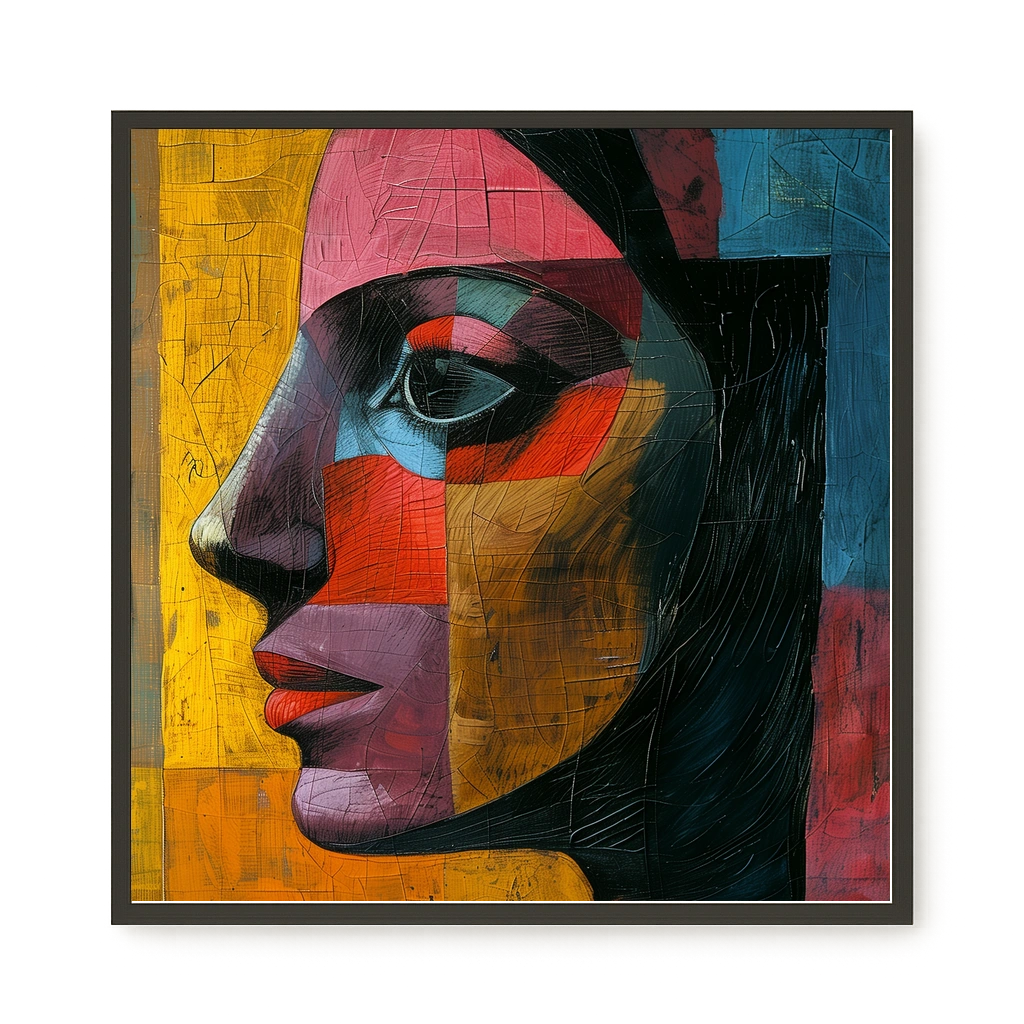 Geometric Portrait Canvas Wall Art
