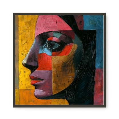 Geometric Portrait Canvas Wall Art