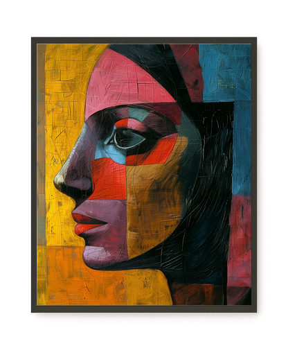 Geometric Portrait Canvas Wall Art