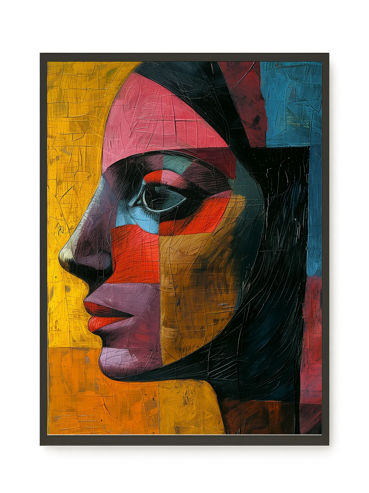 Geometric Portrait Canvas Wall Art