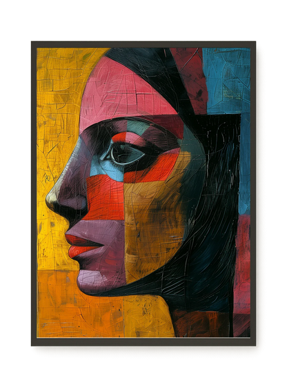 Geometric Portrait Canvas Wall Art