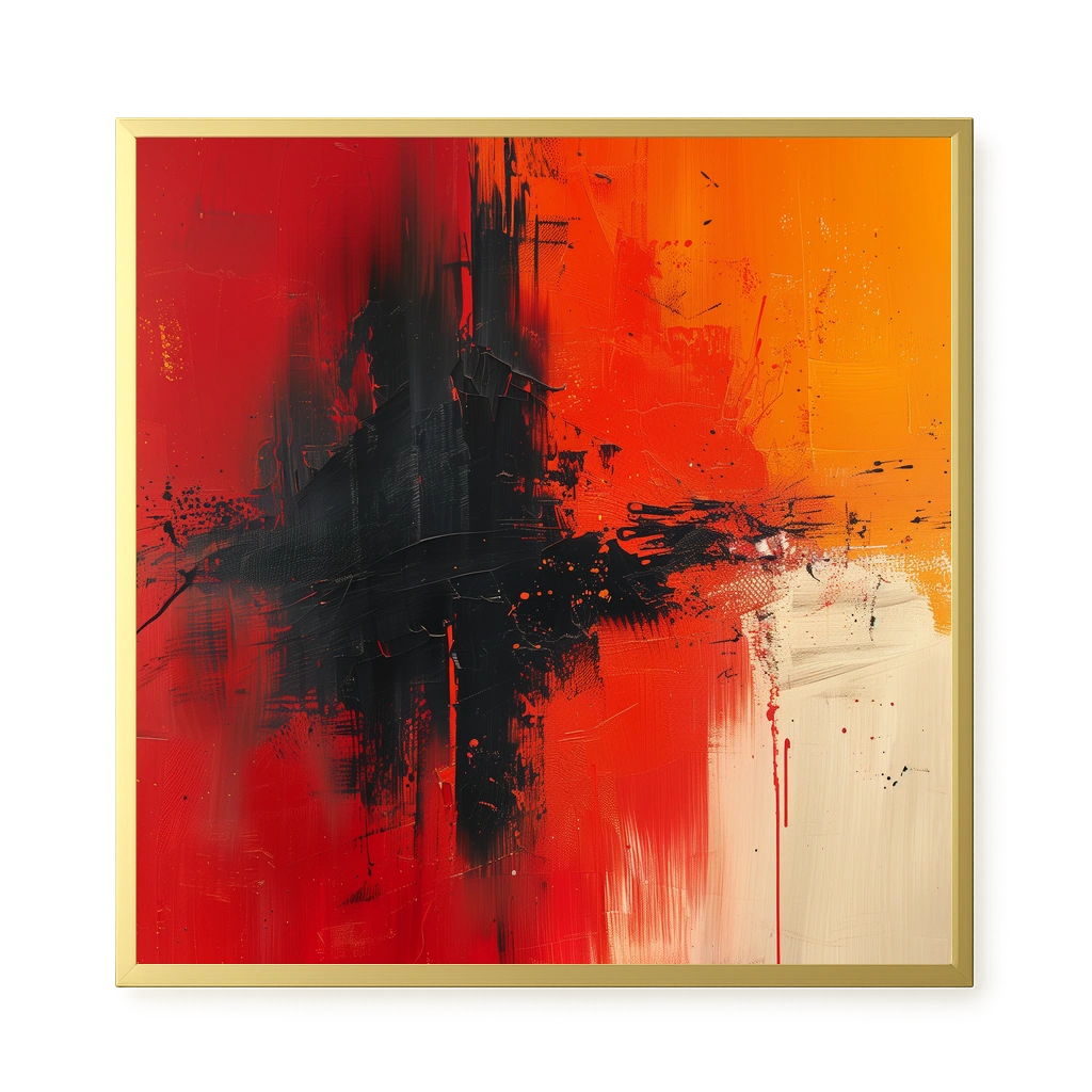 Color Clash Canvas Wall Art