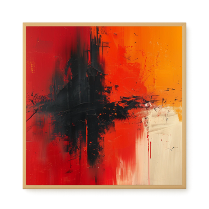 Color Clash Canvas Wall Art