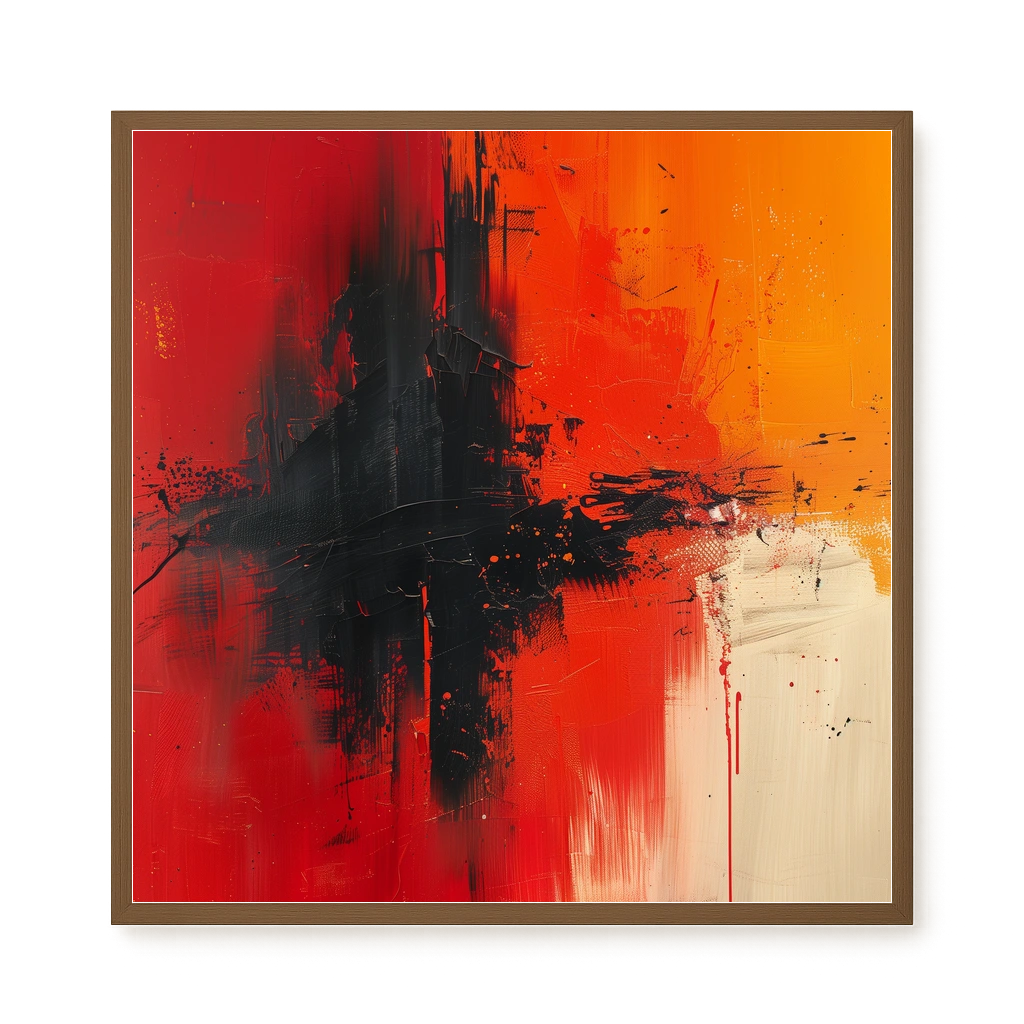 Color Clash Canvas Wall Art