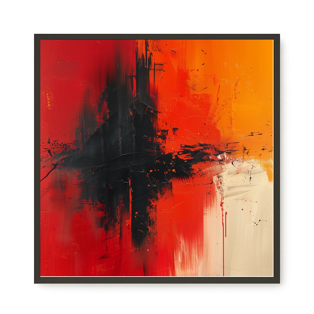 Color Clash Canvas Wall Art