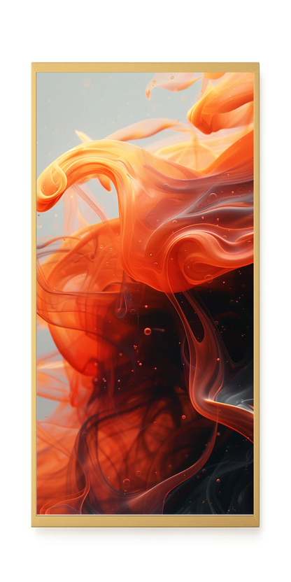 Fiery Abstract Flow Canvas Wall Art