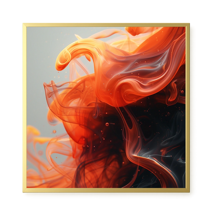 Fiery Abstract Flow Canvas Wall Art