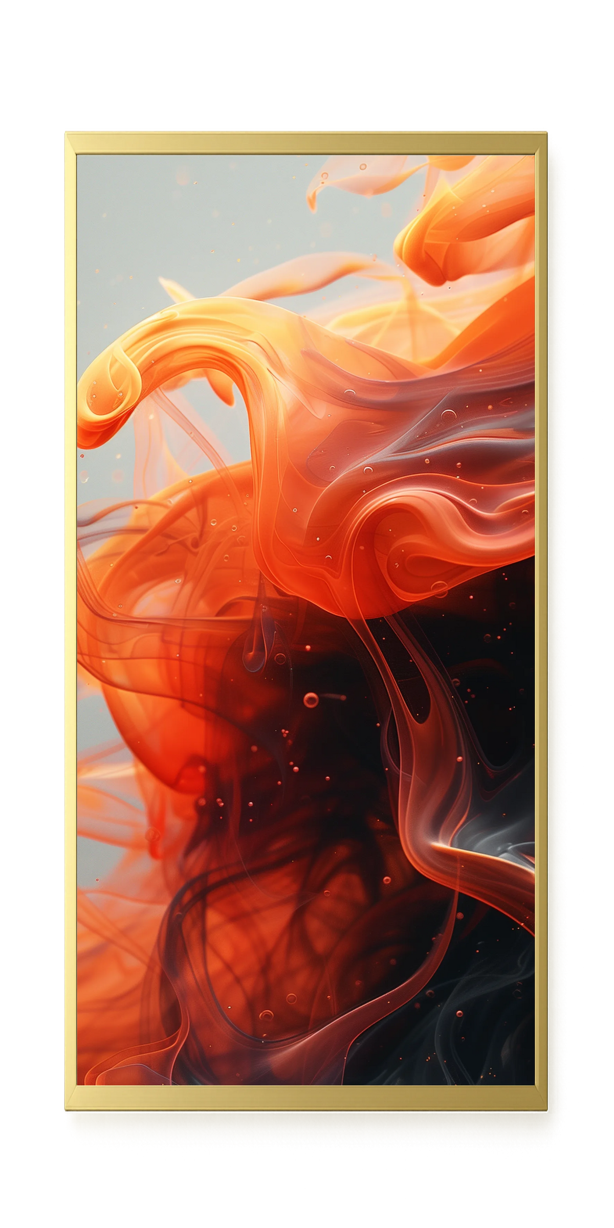 Fiery Abstract Flow Canvas Wall Art