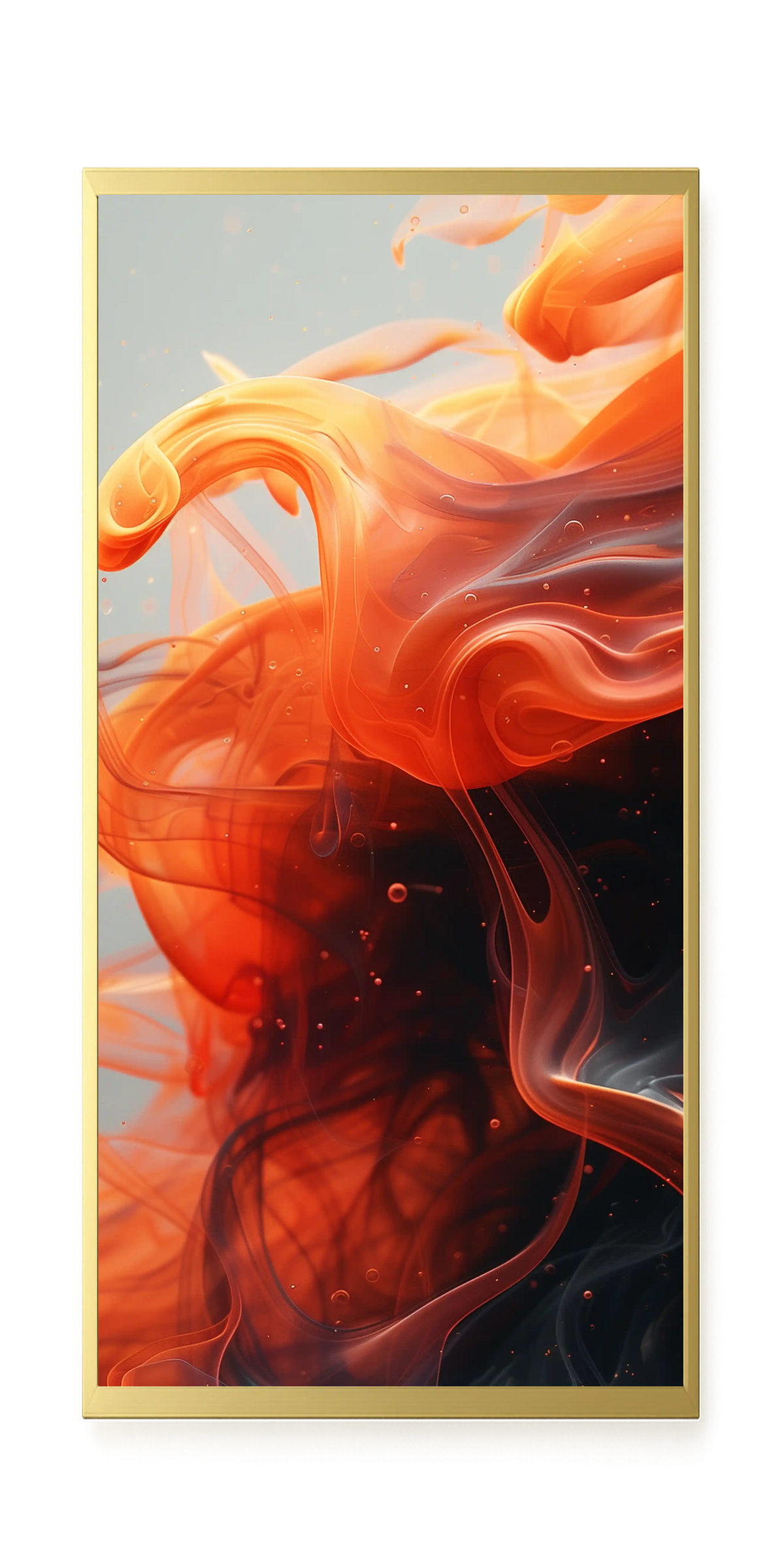 Fiery Abstract Flow Canvas Wall Art
