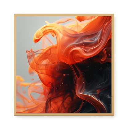 Fiery Abstract Flow Canvas Wall Art
