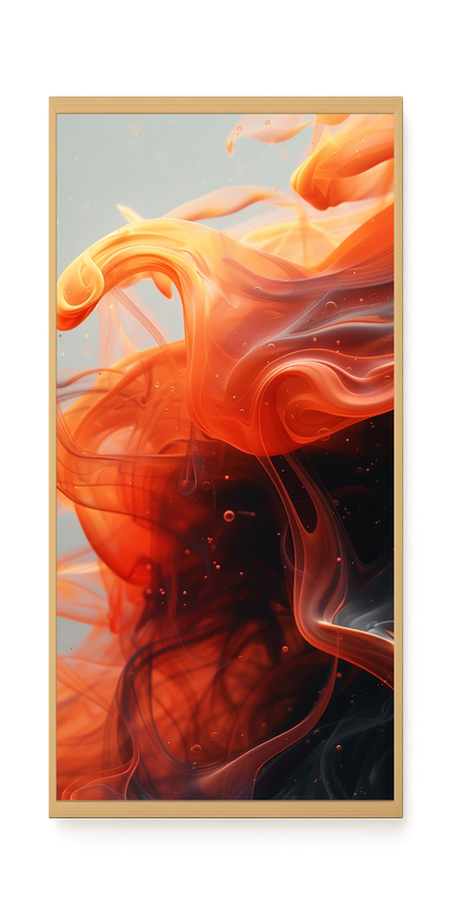 Fiery Abstract Flow Canvas Wall Art