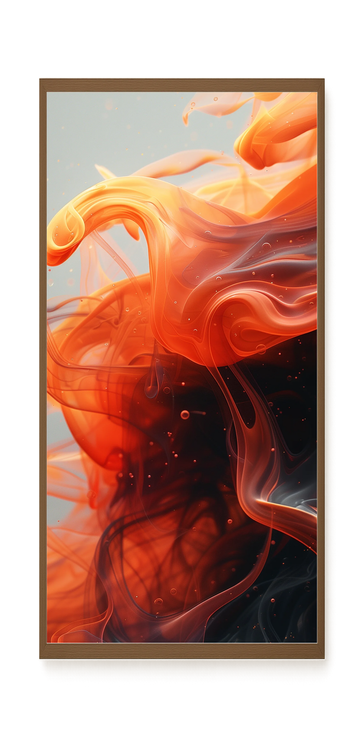 Fiery Abstract Flow Canvas Wall Art