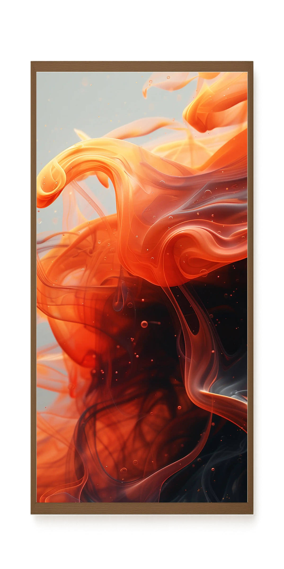 Fiery Abstract Flow Canvas Wall Art