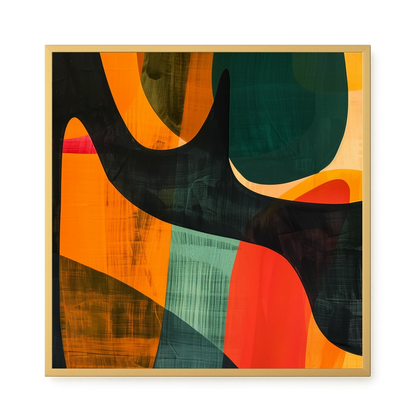 Interwoven Color Waves Canvas Wall Art