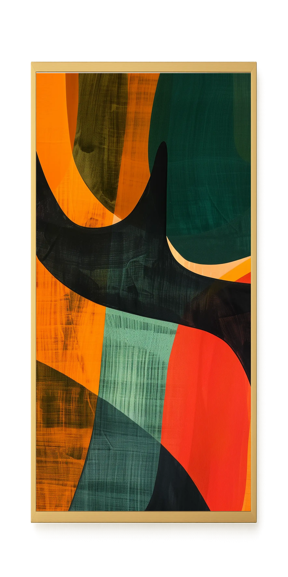 Interwoven Color Waves Canvas Wall Art