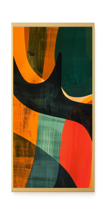 Interwoven Color Waves Canvas Wall Art
