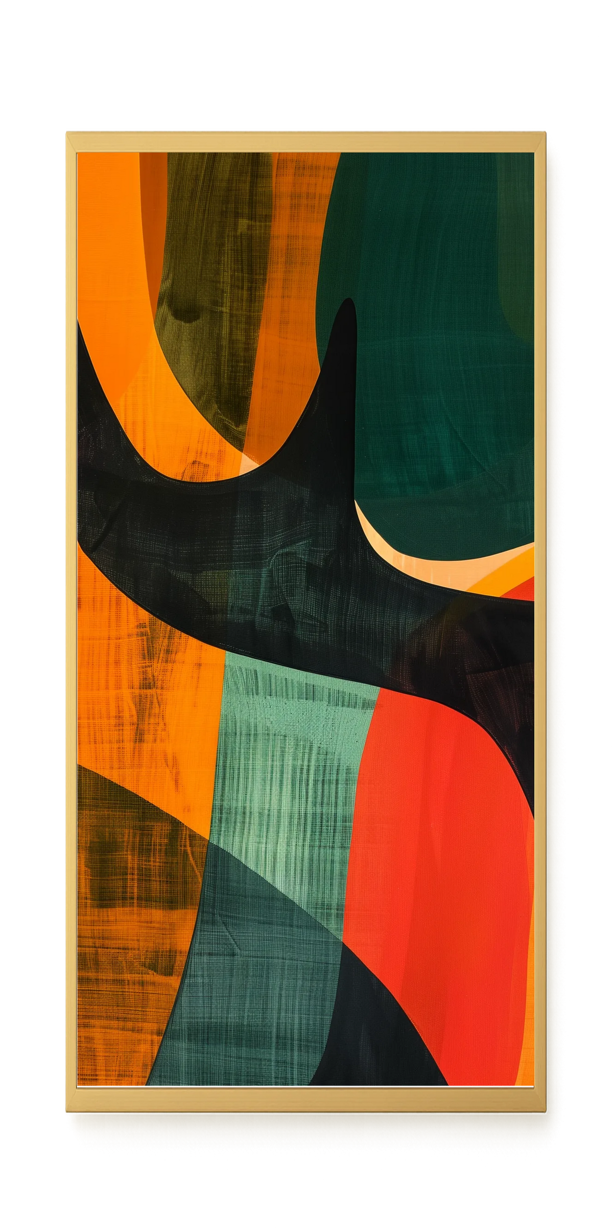 Interwoven Color Waves Canvas Wall Art