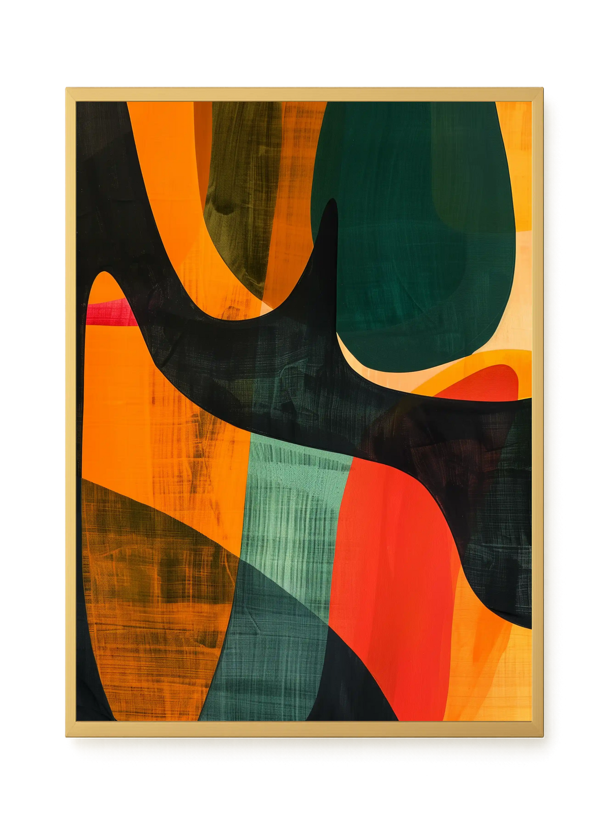 Interwoven Color Waves Canvas Wall Art