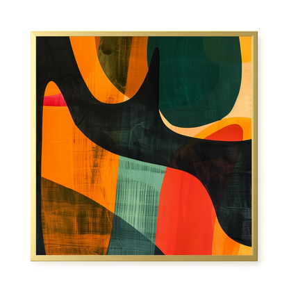 Interwoven Color Waves Canvas Wall Art