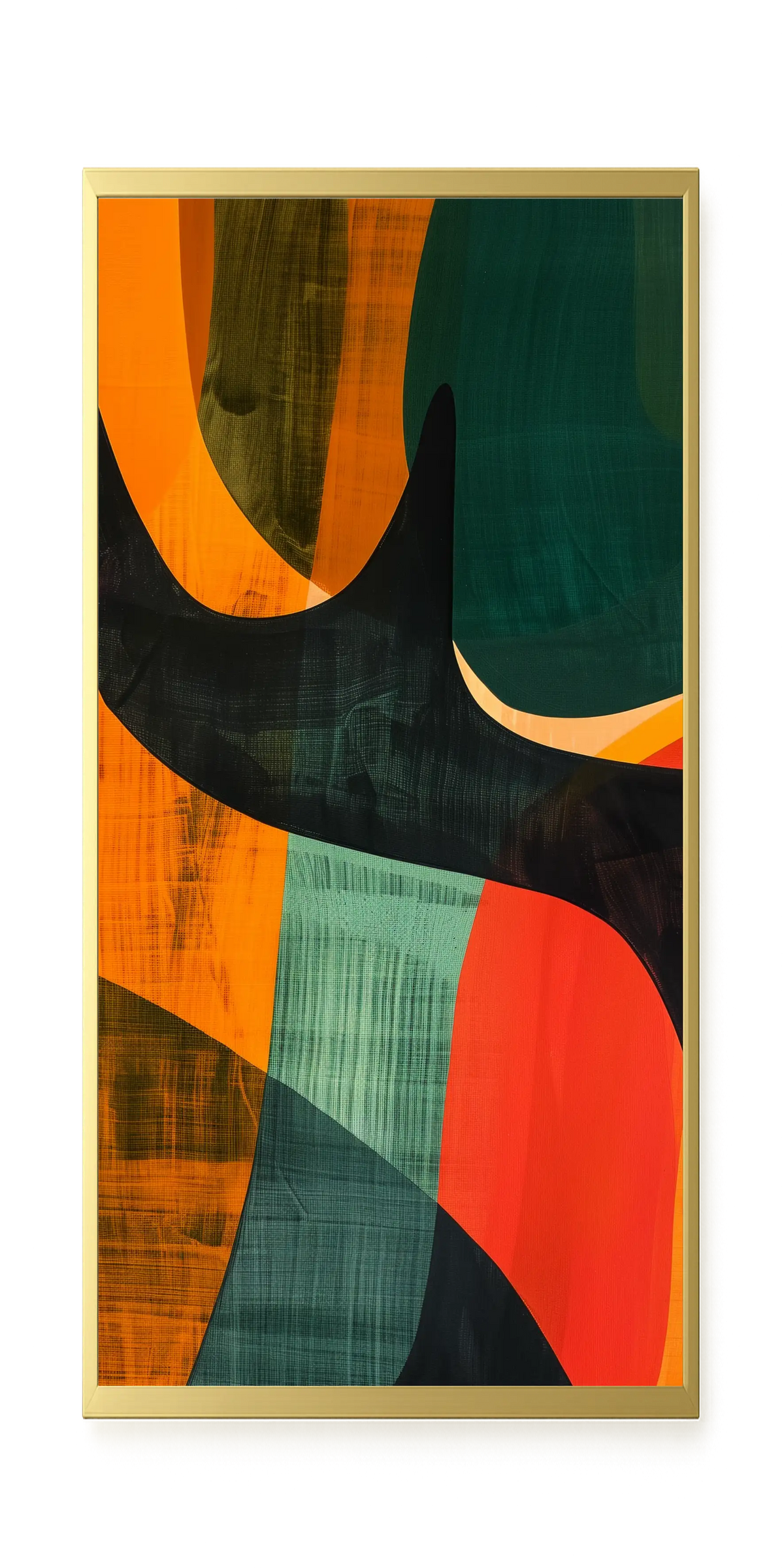 Interwoven Color Waves Canvas Wall Art