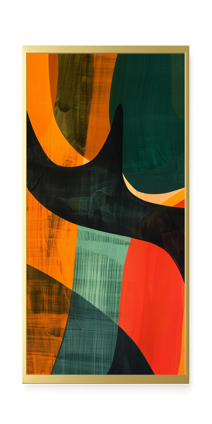 Interwoven Color Waves Canvas Wall Art