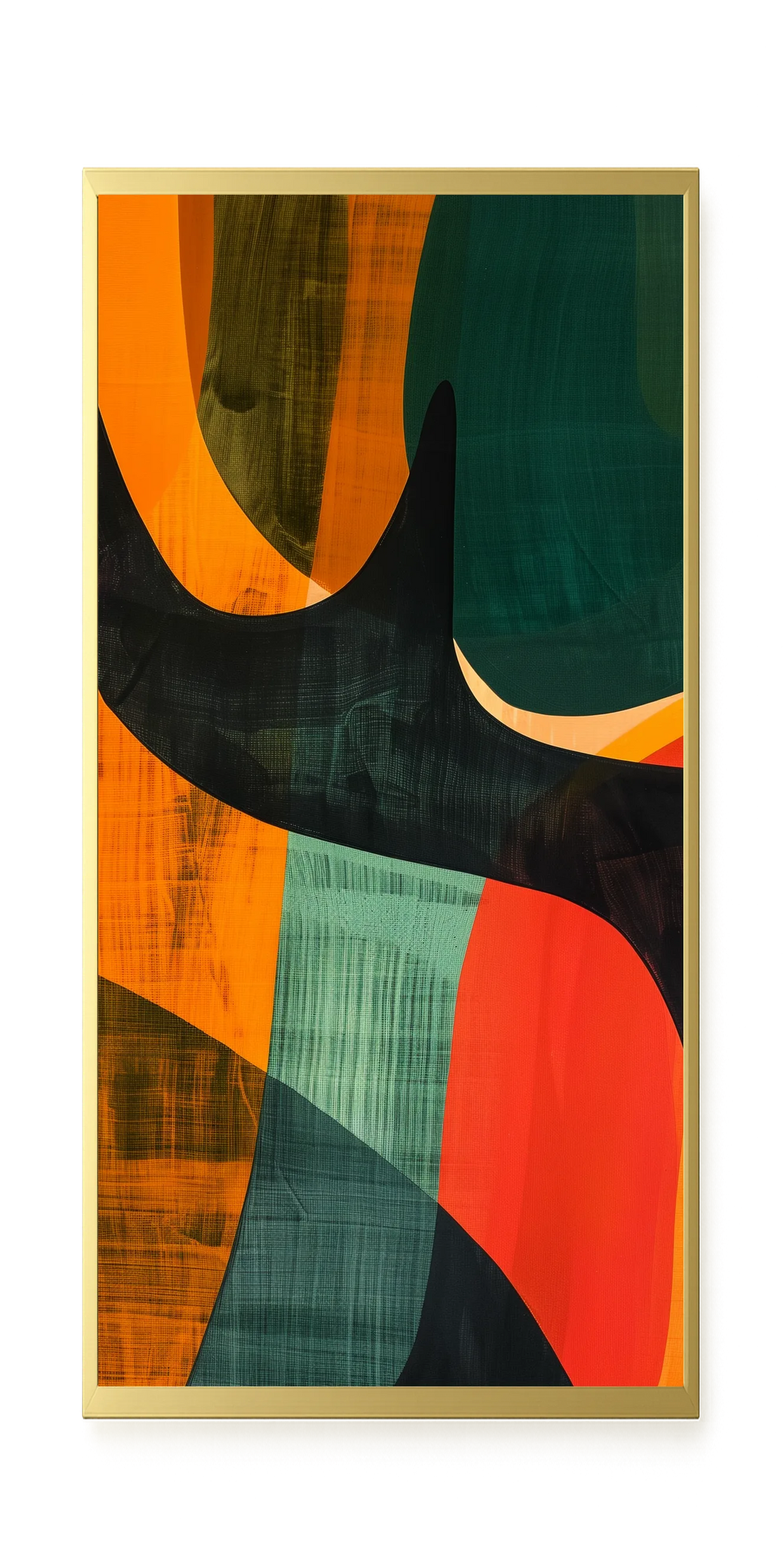 Interwoven Color Waves Canvas Wall Art