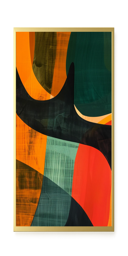 Interwoven Color Waves Canvas Wall Art