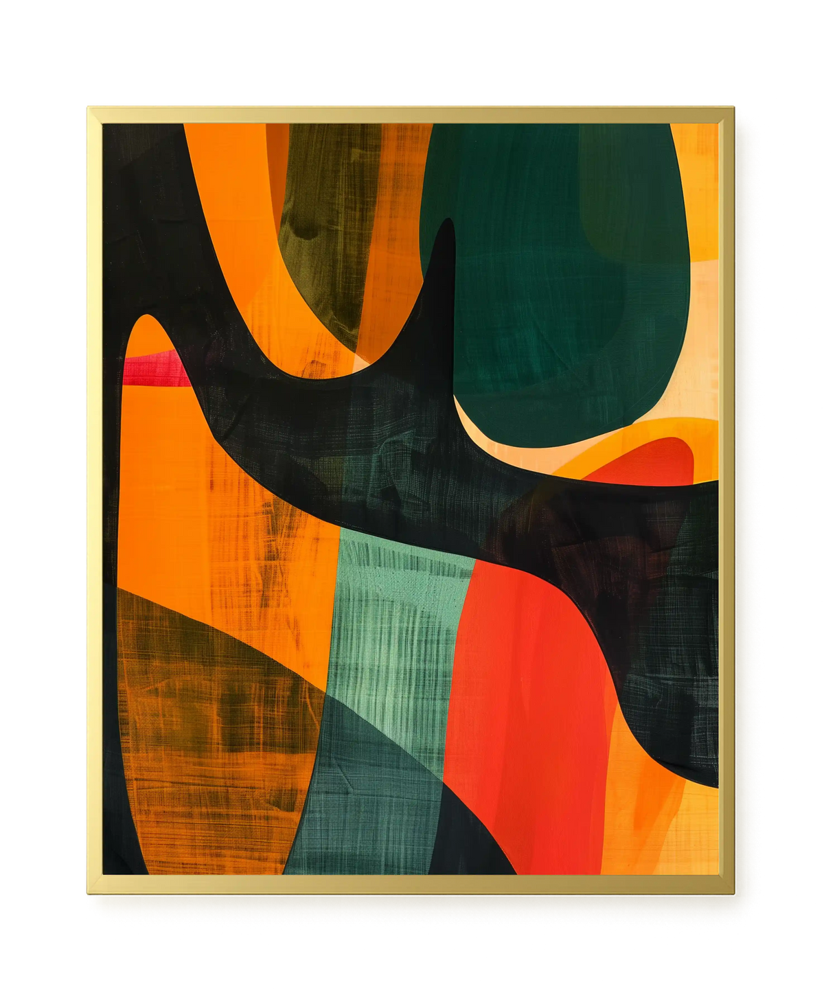 Interwoven Color Waves Canvas Wall Art