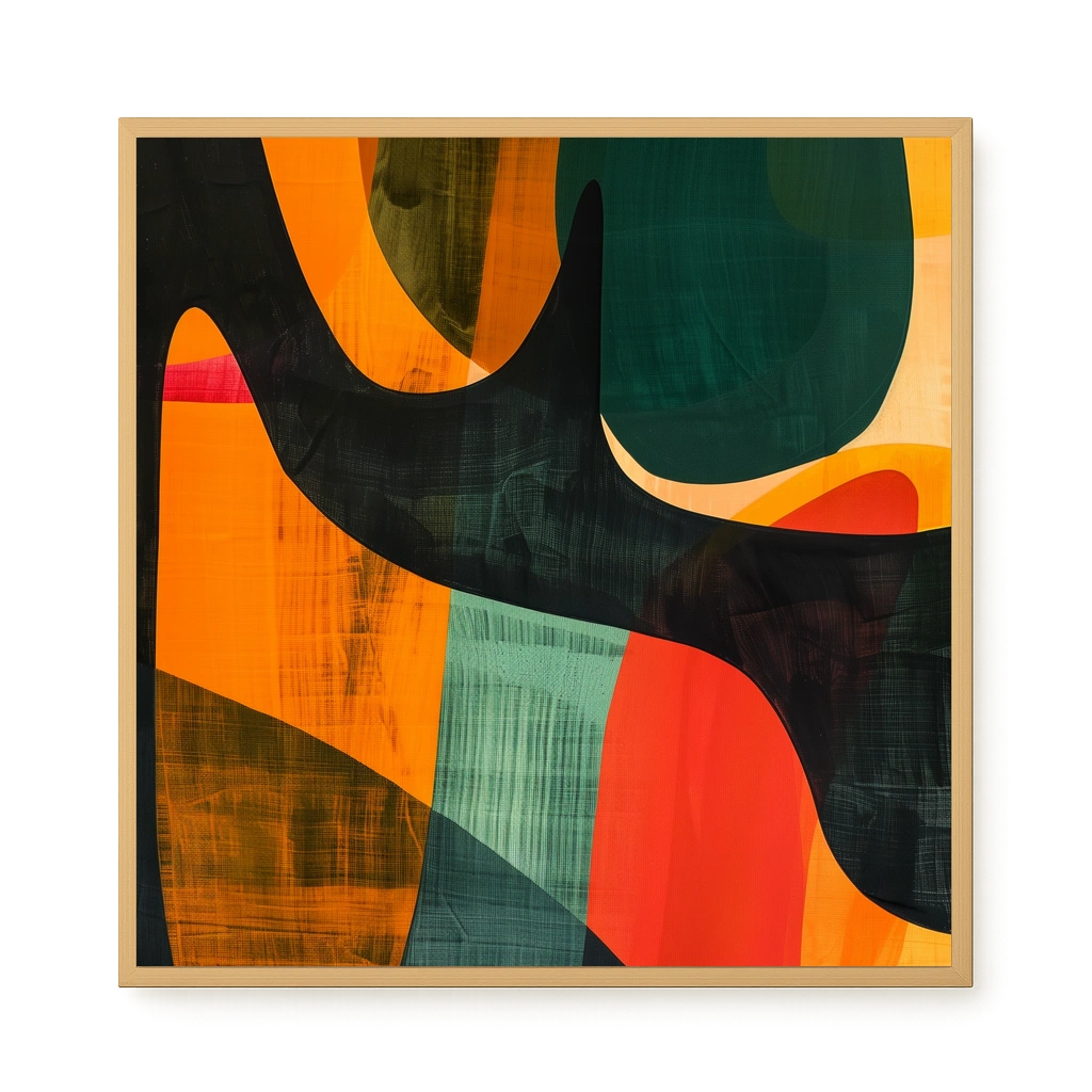 Interwoven Color Waves Canvas Wall Art