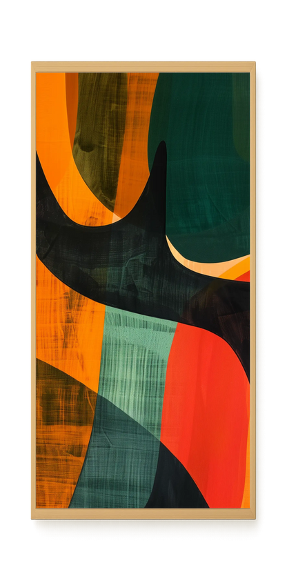 Interwoven Color Waves Canvas Wall Art