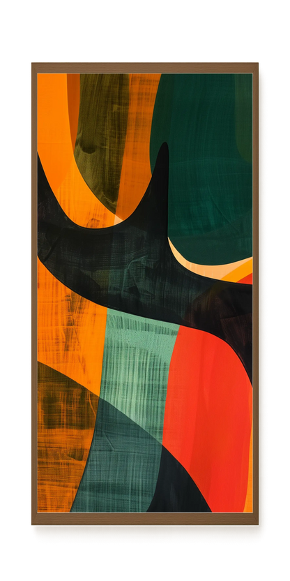 Interwoven Color Waves Canvas Wall Art