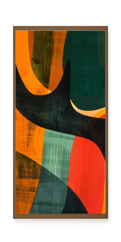 Interwoven Color Waves Canvas Wall Art