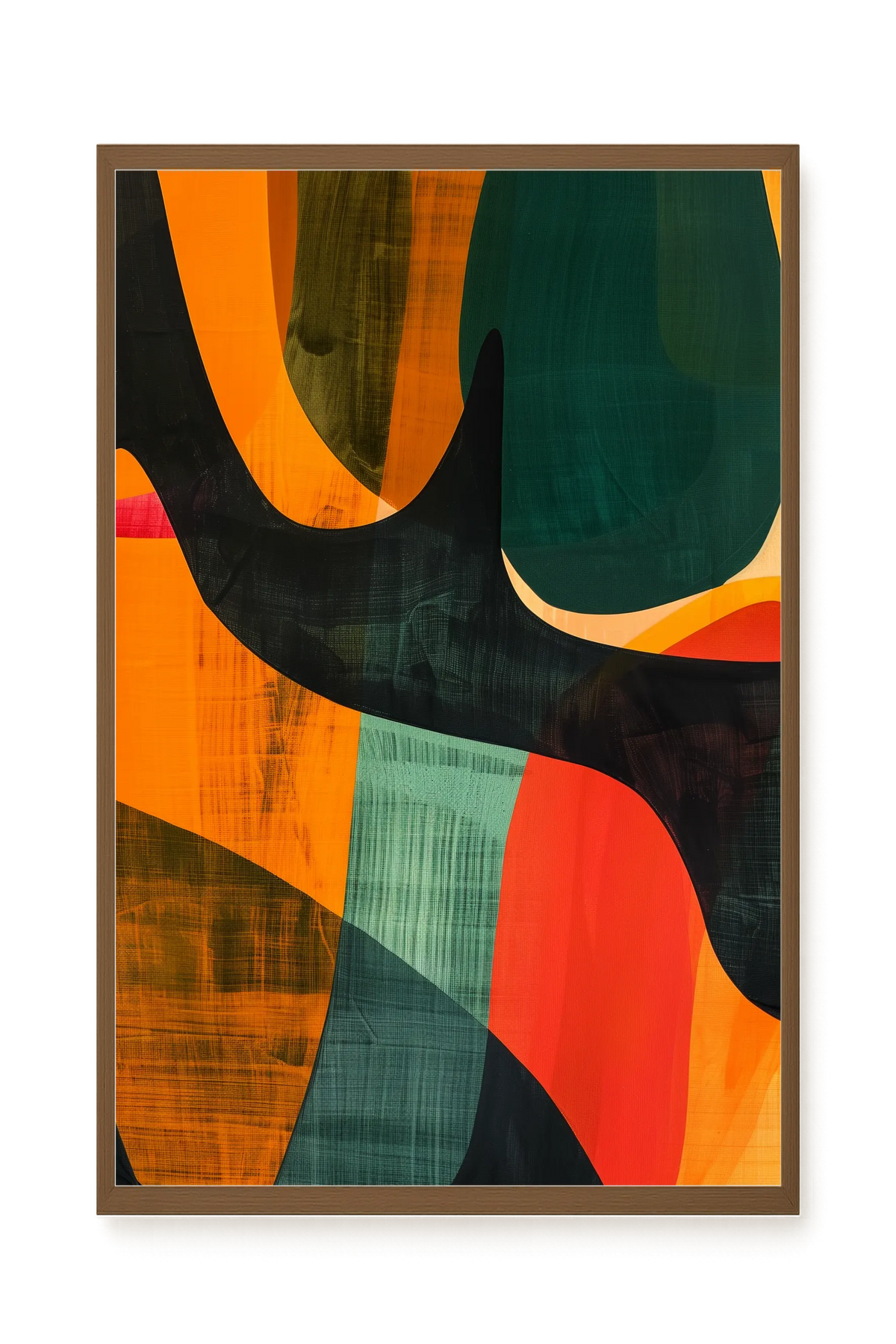 Interwoven Color Waves Canvas Wall Art