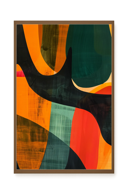 Interwoven Color Waves Canvas Wall Art