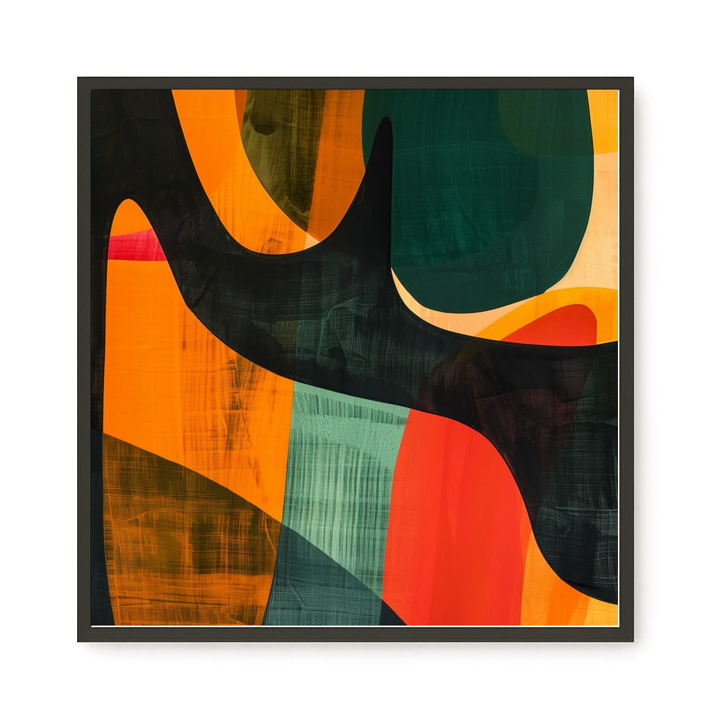Interwoven Color Waves Canvas Wall Art