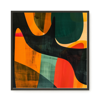 Interwoven Color Waves Canvas Wall Art