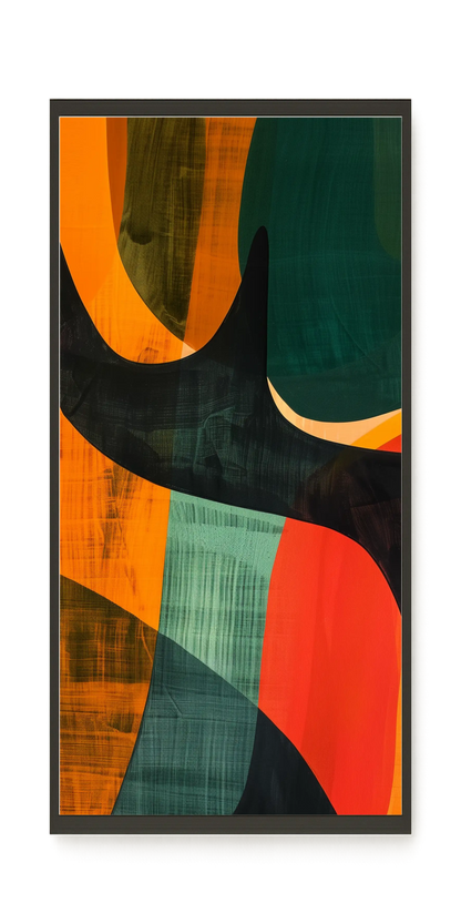 Interwoven Color Waves Canvas Wall Art