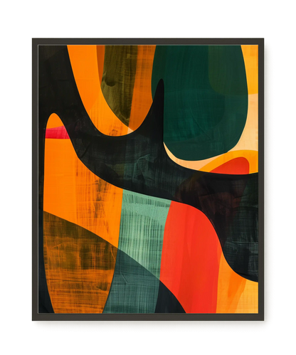 Interwoven Color Waves Canvas Wall Art