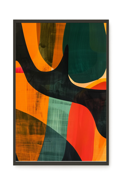 Interwoven Color Waves Canvas Wall Art