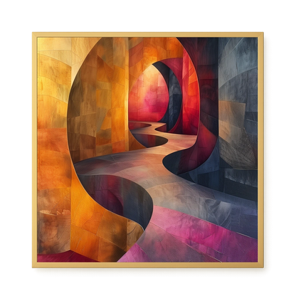 Winding Color Path Canvas Wall Art